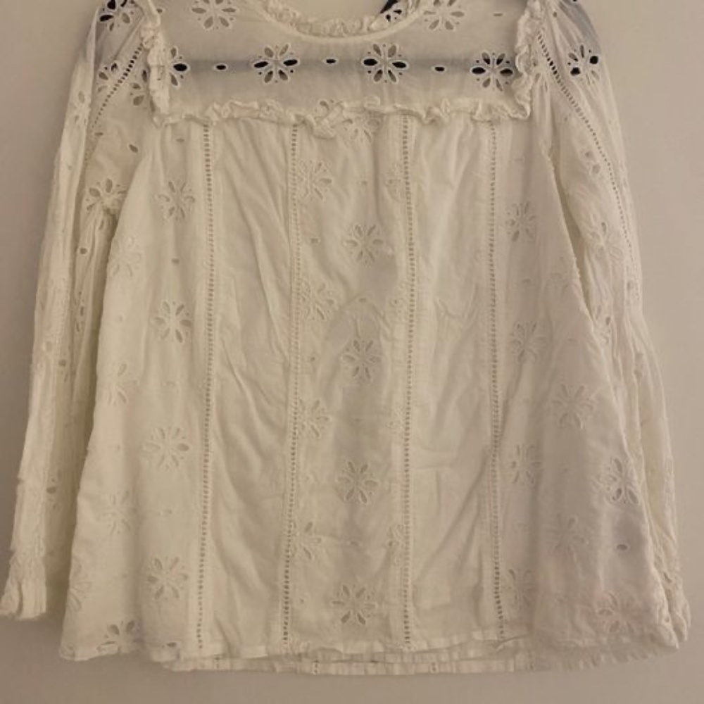 J.Crew Cotton Eyelet Floral Blouse